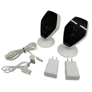 Lot of 2 Night Owl WCM-HT20W-IN-HIK 1080p Wireless Indoor Add-On Security Cams